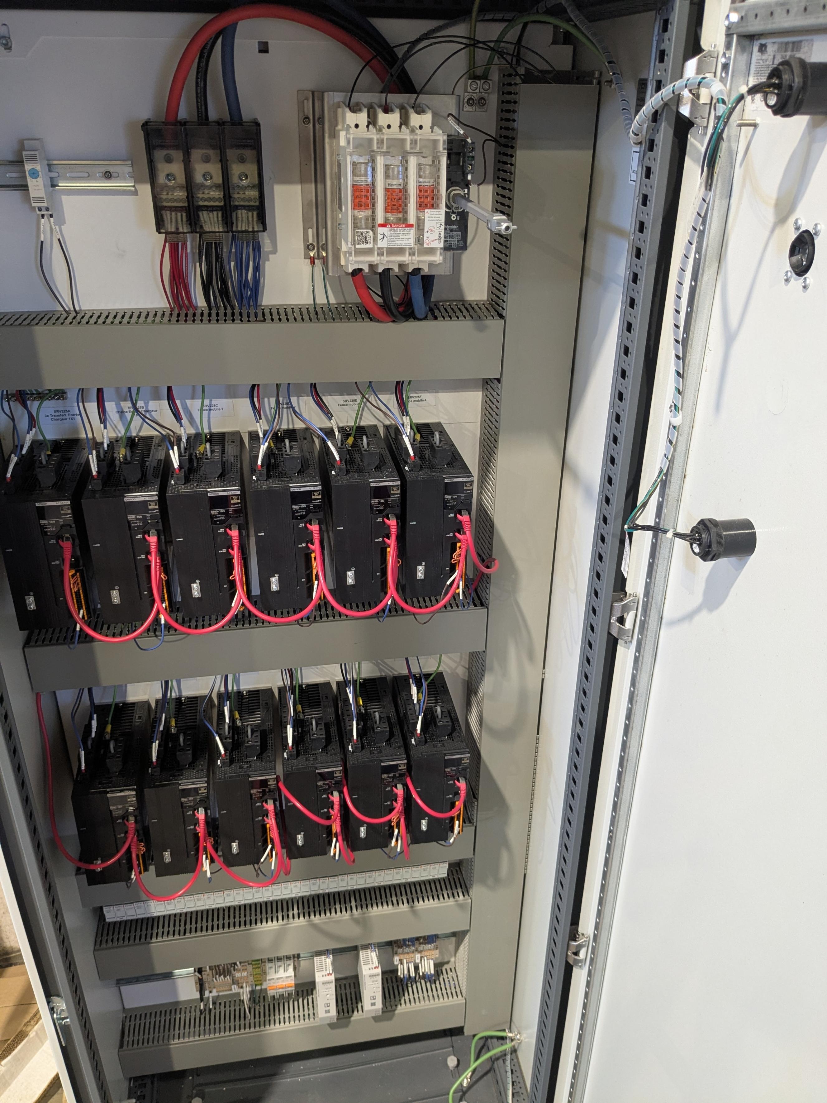 Panneau de variateurs servo